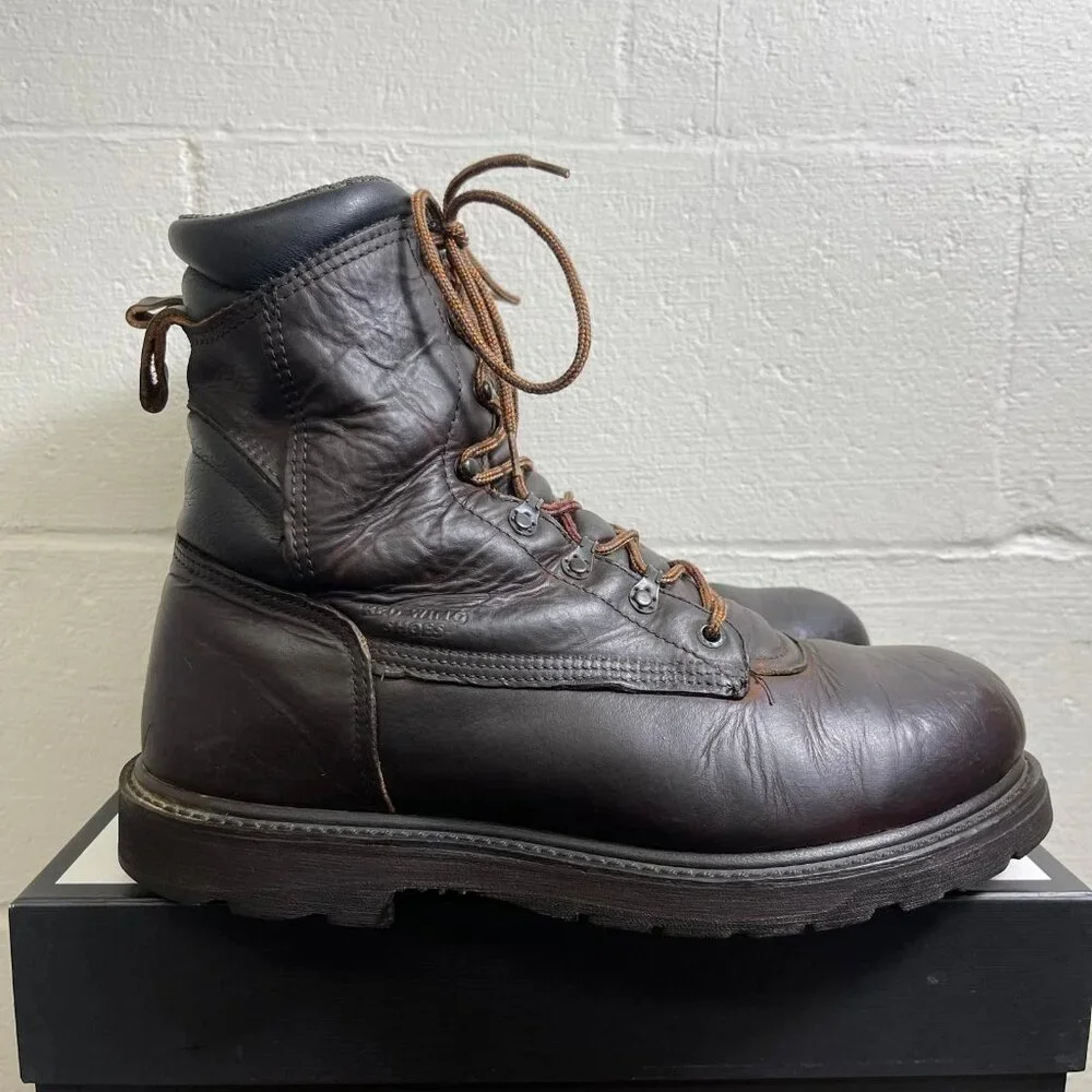 Red Wing 2264 Brown Leather Work‎ Steel Toe Boots Waterproof Lace Up Men's 13 EE